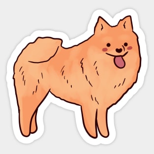 pomeranian drawing Sticker